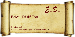 Edvi Diána névjegykártya